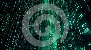 Digital data stream matrix background