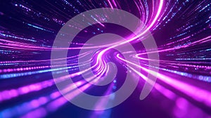 Digital data stream moving at high speed