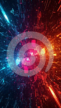 Digital data stream transferring information through cyberspace