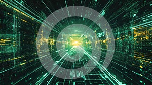 Digital data stream tunnel in cyberspace network