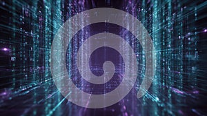 Digital data streaming in abstract cyberspace network tunnel