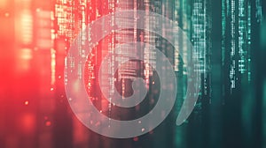 Digital data streaming background representing technology and communication