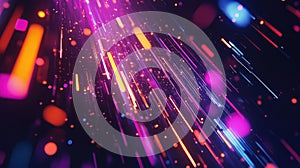 Digital data streaming creating abstract speed background