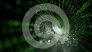 Digital data streaming creating abstract virtual tunnel