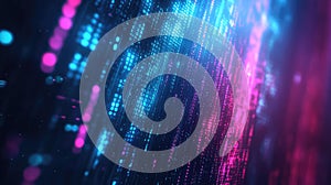 Digital data streaming creating futuristic technology background