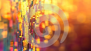 Digital data streaming displaying abstract technology background