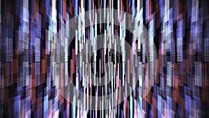 Digital data streaming displaying abstract technology light pattern