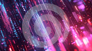 Digital data streaming in network technology background