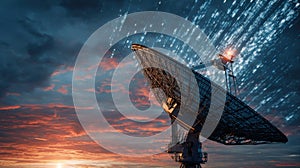 digital data streaming to satellite antenna