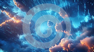 Digital data streaming through virtual computing clouds