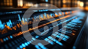 Digital Data Streams Flowing Across A Screen