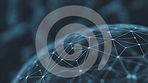 Digital data streams with glowing lines and binary code