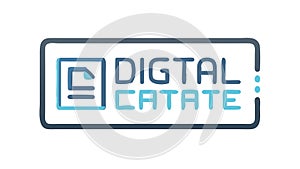 DIGITAL DATA Text Logo, Information Management, vector design Generative AI