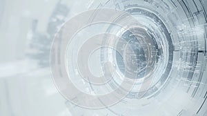 Digital data tunnel with bright light. Abstract technology background