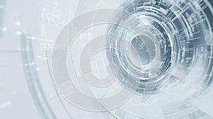 Digital data tunnel with bright light. Abstract technology background