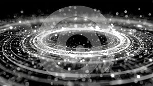 Digital data vortex creating abstract light technology network