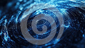 Digital data vortex creating abstract technology background