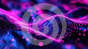 Digital data wave creating an abstract network background