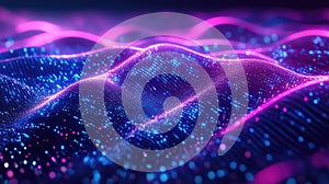Digital data wave forming abstract technology background