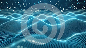 Digital data waves with connecting particles and light