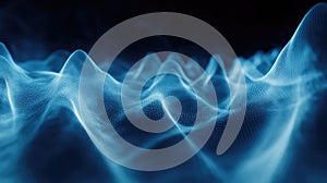 Digital data waves flowing, abstract technology background