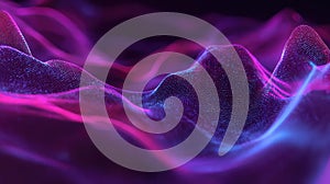 Digital data waves flowing in a futuristic network