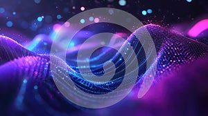 Digital data waves flowing generating abstract background concept