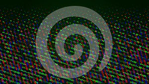 Digital decimal code matrix background.