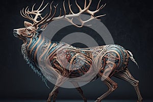 Digital Deer in the Woods