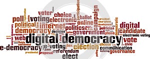Digital democracy word cloud