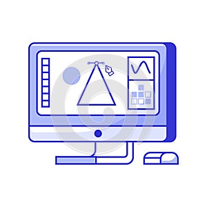 Digital Designer Monitor Icon photo