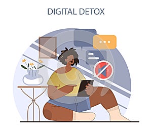 Digital Detox concept.