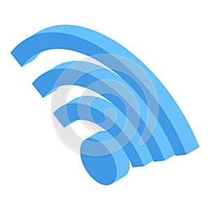 Digital detoxing wifi icon, isometric style