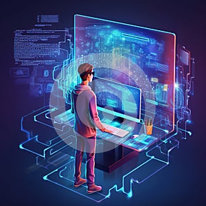 Digital Device Computer Connecting Internet Online