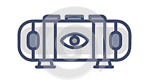 Digital Device Screen Data Visualization Icon, vector design Generative AI