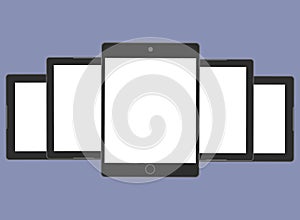 Digital devices generation trend respectively, design for web presentation in vector icon set photo