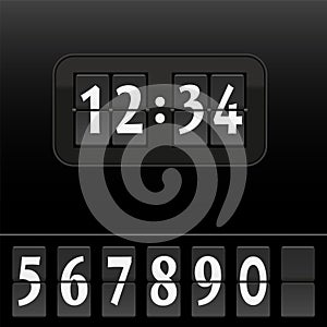 Digital Dial Clock Face Black