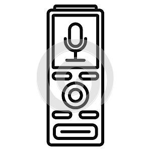 Digital dictaphone icon, outline style