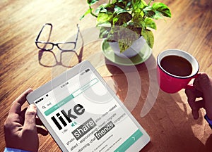 Digital Dictionary Like Tablet Concept