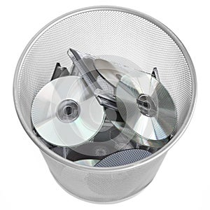 Digital Discs In Dustbin photo