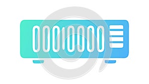 Digital Display Board, Binary Code Information Technology, vector design Generative AI