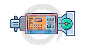 Digital Display with Data Interface, Symbolizing Information and Tech, vector design Generative AI