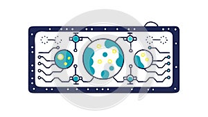 Digital Display, Data Points, Futuristic Interface. vector design Generative AI