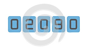 Digital Display Numbers Numeric Data Counter Icon, vector design Generative AI