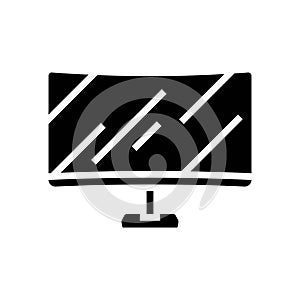 digital display screen industry glyph icon vector illustration