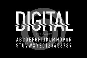 Digital distortion style font