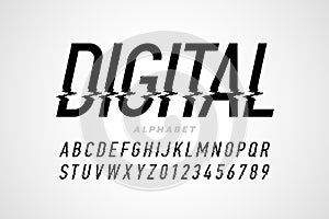 Digital distortion style font photo