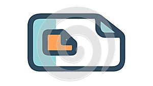 Digital Document Folder Icon File Storage Vector Illustration, vector design Generative AI