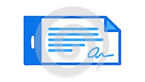 Digital Document Icon: Secure Contracts Agreements in Flat Design, vector design Generative AI