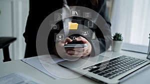 Digital document management system for file organization and data storage. Fermion